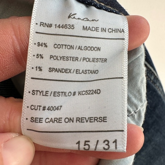 KanCan Blue Frayed Hem Denim Jeans size 31 - Picture 5 of 8